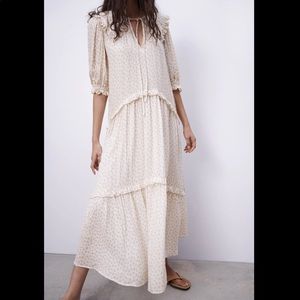 Floral print muslin dress zara Clearance